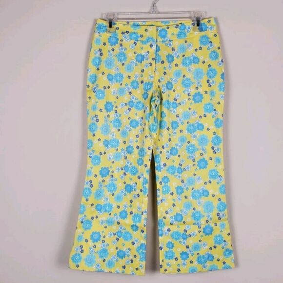 Lilly Pulitzer Cuba Libre Floral Lion Capri Pabts Size 2 - Picture 1 of 7